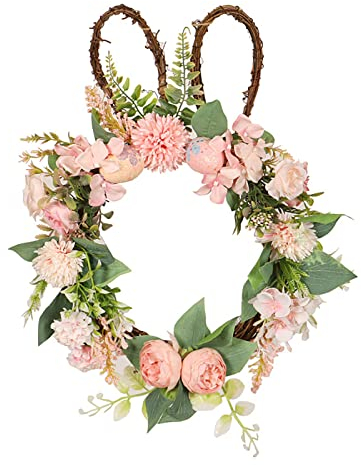 Niedlicher Türkranz Ostern Osterdeko Osterkranz Haustür Kranz Türkranz Ganzjährig Hasekranz Türkranz Frühling Tür Deko Ostern Deko Frühlings Frühlingskranz Türdekoration im Osterhasen-Look Tischdeko