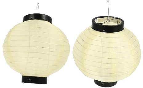 DOITOOL 2stücke Runde Japanische Laterne Im Stile Von Faltbare Hängelaterne Für Restaurant Und Bar Geeignet Für Innen Und Außendekoration Feiertags Und Partydekoration