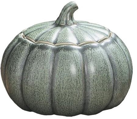 Luxshiny 1 Pc Pot De Citrouille En Céramique Pots Cru Plat De Bonbons à La Citrouille Collation Centre De Table à Manger Pots à Épices En Céramique Théière Thé Pot Thé Noir Pot De Stockage