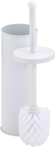 White toilet brush holder
