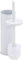 White toilet brush holder