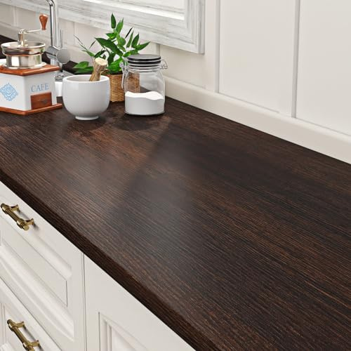 ReWallpaper Wood Wallpaper Peel and Stick Dark Brown Wooden Contact Paper