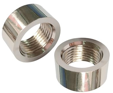 CGEAMDY 2 Pezzi Dado Sensore Di Ossigeno Bung, Sensore Di Ossigeno Con Intaglio a Curva, Filettatura Interna Con Intaglio Accessorio per Sensore Di Ossigeno, Sostituzione Diretta per Sensori Vecchio