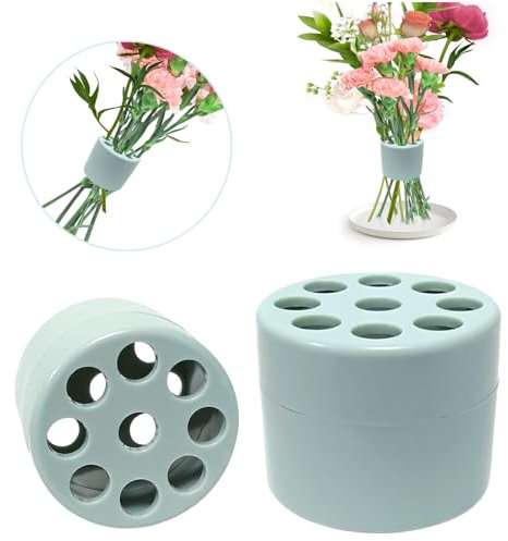 TOGETDREAM 1PCS Supporto a Spirale Ikebana per Vasi Bouquet Twister Fai Da Te Composizione Floreale Base Di Composizione Floreale Fatta A Mano Per Matrimonio camera Da Letto scuola(Verde-S)