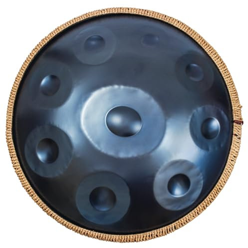 KELIODY Blue Handpan Drum 22 Inches 9 Notes 440hz in D Minor Steel Drum for Beginners with Soft Hand Pan Bag, Harmonic Percussion for Sound Healing, Personal Meditation,Yoga and Musik Education