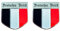 2er Set Deutsches Reich Metallplakette/Aufkleber