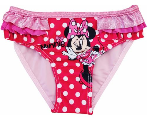 Costume da Bagno Mutandina Slip per Bambini Bimba Boxer Parigamba per Mare e Piscina 3-4 Anni, Minnie Mouse
