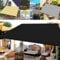 Voile d'ombrage Carré 2 x 3.5 m Rectangulaire Voile Ombragant Protection Solaire avec Cordons Filet Coupe-Vent pour Patio Terrasse Extérieur, Noir