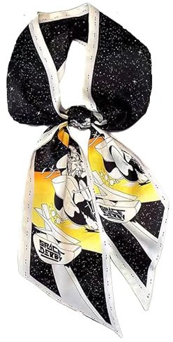 GIMIRO Satin Seidenschal 148 x 13,5 cm Krawatte Double Layer Bund für Blazer, Mantel, Kleid (70# Horse in Space)