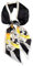 GIMIRO Satin Seidenschal 148 x 13,5 cm Krawatte Double Layer Bund für Blazer, Mantel, Kleid (70# Horse in Space)