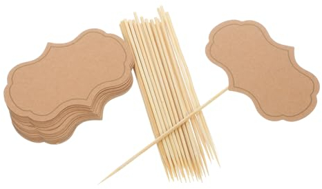 CRILSTYLEO Pezzi Bandierine Stuzzicadenti Vuote Etichette Alimenti Buffet Marcatori Formaggi per Matrimoni Feste Decorazioni