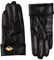 KARL LAGERFELD Lederhandschuhe mit Logo K/Signature Fan, goldfarben, Schwarz, Schwarz , S