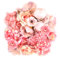 Cleminsta Teste di Fiori Artificiali, 20 Pezzi, Fiori in Seta, Rose, Margherite, Peonie, per Decorazioni (Rosa)