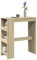 Homgoday Bartisch mit Regal Bistrotisch Küchentheke Tresentisch Holztisch Beistelltisch Esstisch Stehtisch für Küche, Wohnzimmer Sonoma-Eiche 90x40x103,5 cm Holzwerkstoff