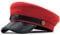 Lamppdcor Chauffeur Hut Klassiker Sailor Hat Vintage Red Newsboy Hut Elegant Captain Hat PU Leder Versiegelte Flachkappe Student Cap Beret Hüte für Frauen & Männer Kostümhüte