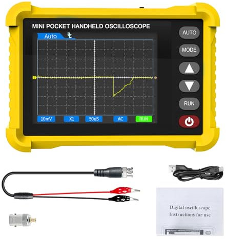 Oszilloskop AP-250K - 2,8“ TFT Handheld Digital Oszilloskop Tragbares Oszilloskop für die Automobilindustrie, 2,5MS/s hohe Abtastrate, 250KHz Bandbreite, Triggerfunktion Auto/Nomal/Einzel