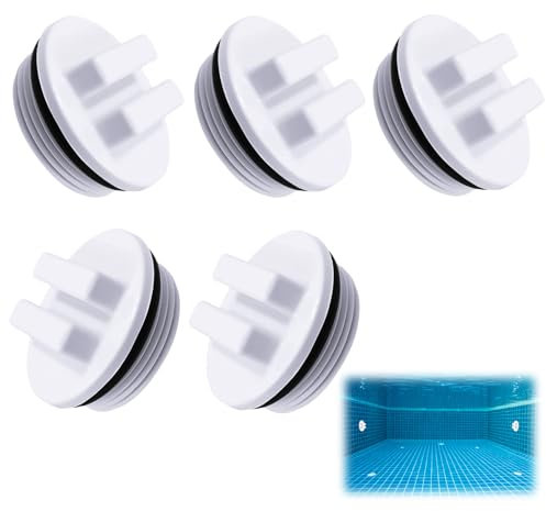 Mewflew Lot de 5 bouchons d'hiver de piscine, coupe universelle, pour skimmer et buses de retour, capuchons d'hiver durables pour fermer les piscines pour les mois d'hiver