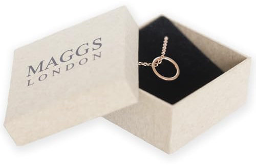Maggs London Circle Pendant Bracelet, Rose Gold-Plated Brass Chain