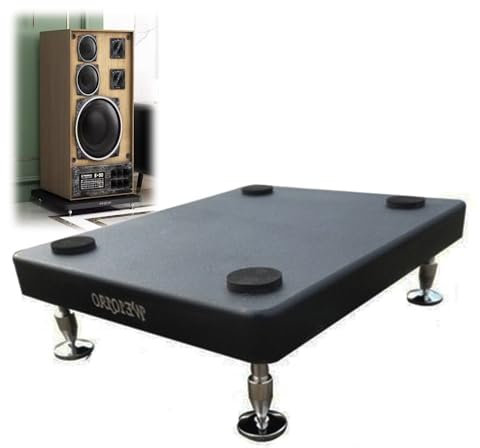 IMUNKT 1 Ebenen Holz HiFi Rack AV Medienständer Audio Regal Mini Plattenspieler Ständer Wohnzimmer Stereoracks Für DVD Spieler, TV Boxen, WiFi Router(Foot pegs,19 * 24cm)