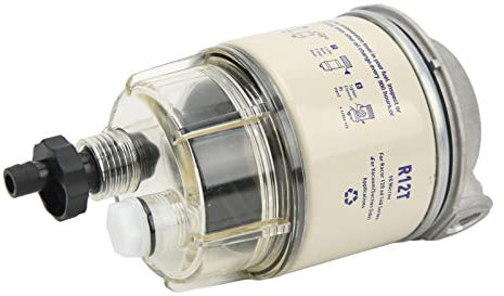Separatore D'acqua di Carburante 30 GPH R12T 10 Micron Valutazione del Filtro Viaggio Elettrostatico in Polvere per Motoscafo