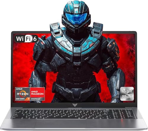 ACEMAGIC Ordenador Portátil AMD Ryzen 7 5700U (hasta 4.3 GHz) AMD Radeon™ Sodimm DDR4x2 16GB RAM 512GB SSD Teclado retroiluminado,Carcasa de Metal,Bluetooth 5.2,WiFi 6,Type C,16,1 Pulgadas