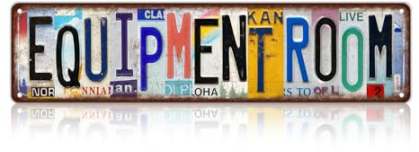 Vintage Equipment Room Metal Tin Signs Street Signs Wall Decor 16x4