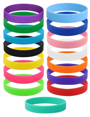 JYNXOR 15 Pièces Bracelet Silicone, Bracelet en Caoutchouc, Bracelet Personnalisé, Bracelets en Silicone de Couleur, pour Fitness, Course, Sports et Fêtes, pour Enfants, Homme et Femme(Multicolore)