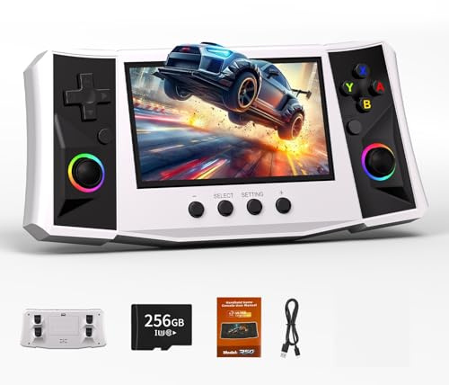 RegiisJoy R50 Ultra 50000 in 1 Handheld Game Console, 4.5 Inch IPS Screen Retro Gaming Consoles Main Emulators, Portable Mini Pocket Arcade Linux System