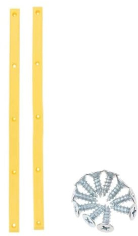 Wlinfetity Skateboard Anti-Kollisionsstreifen Ersatz, Kunststoff Rib Bone Rail für Longboard und Skateboard Deck Schutz, 2er-Pack mit Schrauben, Schwarz