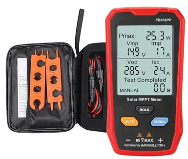 dijiusidy Photovoltaik Multimeter mit LCD Bildschirm für präzise Messungen – benutzerfreundliche Oberfläche, automatische und manuelle MPPT Funktion