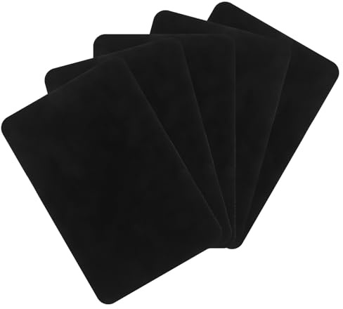 CHICAMPERA Panno per Pulizia CD e Vinile in Fibra Nero 5 Pezzi Leggero e Facile da Lavare per Manutenzione Ordinaria di Dischi e Lettori