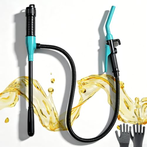 Benzinpumpe für Kanister: Elektrische Benzinpumpe Akku, Batteriebetriebene Kraftstoffpumpe, Tragbare Elektrische Ölpumpe 2.4 GPM (9 L/min) für Auto Motorrad zum Benzin Diesel Kraftstoffe (Blau)