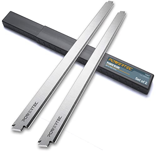 POWERTEC 13 Inch Planer Blades for Ridgid TP1300, TP13001, TP13002 Planer, Replacement for AC8630 Planer Knives, Set of 2 (12807)