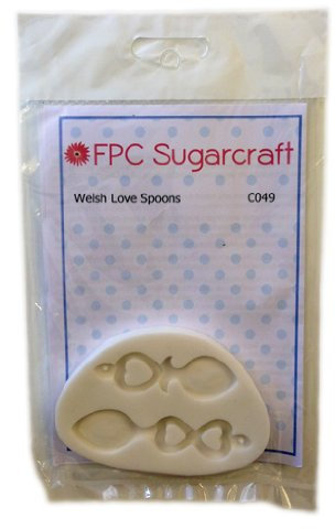 Welsh Love Spoons - Cake Silicone Icing Mould for Cake and Cupcake Decoration.