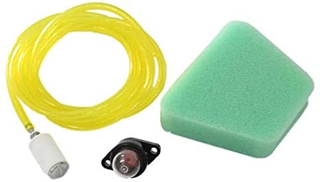 HURI Air Filter Repair Kit For McCULLOCH Mac Cat 335 338 435 438 440 442 Partner 351 352 Replace 530037793 530095646 188-513 Fuel Line Fuel Filter Primer Bulb Kit