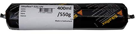 SIKA - Sigillante sigillante per camper/caravan/casa mobile - Sikaflex 521 UV bianco - Elevata adesione - Resistente ai raggi UV - Senza solventi - Resistente alle condizioni climatiche - 400 ml