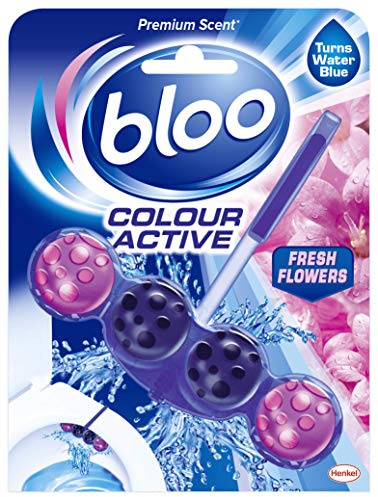 Bloo - Colour Active, Fresh Flower - Toilet Rim Block, 50 g - Case of 10, Flowers