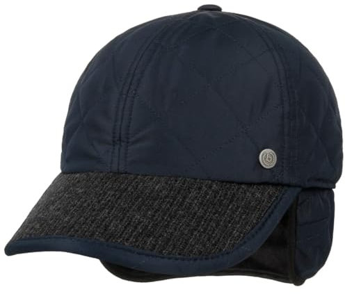 bugatti Style-Mix Cap mit Ohrenklappen Basecap Baseballcap Wintercap Ohrenschutz (58 cm - dunkelblau)