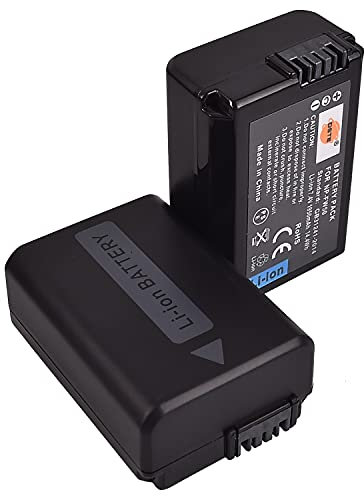 DSTE 2-Pack Rechange Batterie Compatible pour Sony NP-FW50 ZV-E10, RX10 IV, Alpha 7, a7, Alpha 7R, a7R, Alpha 7R II, Alpha a3000, a6000, NEX-3