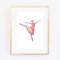 Din A4 Kunstdruck ungerahmt - Tanz Tänzerin Ballett Ballerina Aquarell Wasserfarbe rosa pink Geschenk Druck Poster Bild
