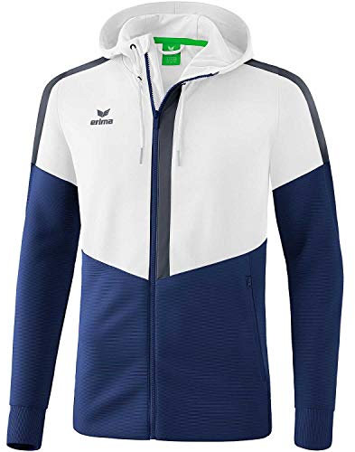Erima Herren Squad Trainings Jacke, weiß/New Navy/Slate Grey, S