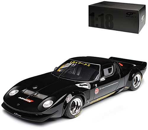 GT Spirit Lamborgihini Miura LB Works Liberty Walk Schwarz Nr 253 1/18 Modell Auto