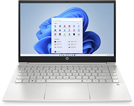 HP Pavilion Laptop 14 Zoll FHD IPS Display, Intel Core i7-1165G7, 16GB DDR4 RAM, 512GB SSD, Intel Iris Xe Grafik, Windows 11, QWERTZ Tastatur, Silber