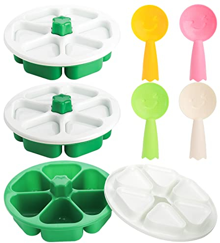 Lyellfe 3 Stück DIY 6 in 1 Sushi Schimmel, Dreieckiger Musubi-Maker mit 4 aufstellbaren Reislöffeln, Niedliche Sushi-Ausstechform, für zu Hause, japanische Boxen oder Kinder-Bento