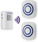 HommyFine Motion Sensor Alarm Detector, Wireless Visitor Door Entry Chime Alart with PIR Motion Sensor Detector and Plug-in Receiver for Business Home Office or Shop