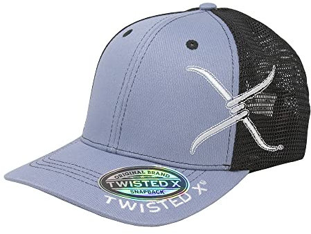 Twisted X 6-Panel verstellbare Kappe, Snapback, OSFA, Hellblau/Schwarz/Weiß, Einheitsgröße