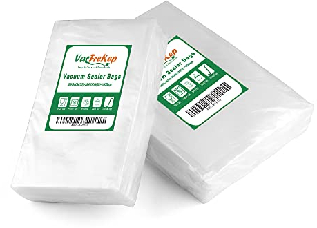 VacFreKep 100 Beutel 20x30cm(50) und 28x40cm(50) Vakuumier Beutel Vakuumbeutel für Lebensmittel,BPA-Frei Sous Vide Vakuumierbeutel Beutel für Vakuumierer und Folienschweißgeräte Geeignet