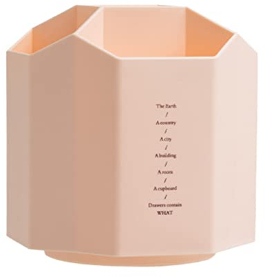 Eari 360 Grad Drehbar Schreibtisch Organizer, Multifunktionaler Stifthalter, Personalisierte Kreativ Büro Stifteköcher, Gelten Multifunktionale Aufbewahrungsbox (Rosa)