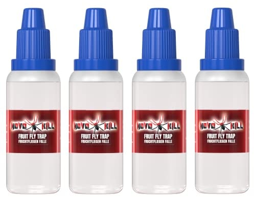 Novokill Recharge Appât Moucherons Fruits – 100ml Liquide – Appât pour piège Mouches de Fruits – Fruit Fly Trap – Recharge Anti moucheron Fruits – Insecticide Mouche à Fruit Naturel