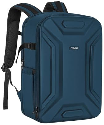 MOSISO Camera Backpack, DSLR/SLR/Mirrorless Camera Bag Waterproof Symmetric Geometric Hard Shell with Tripod Holder & 15-16 inch Laptop Compartment Compatible with Canon/Nikon/Sony, Teal Green